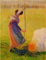 mujer quemando leña Camille Pissarro